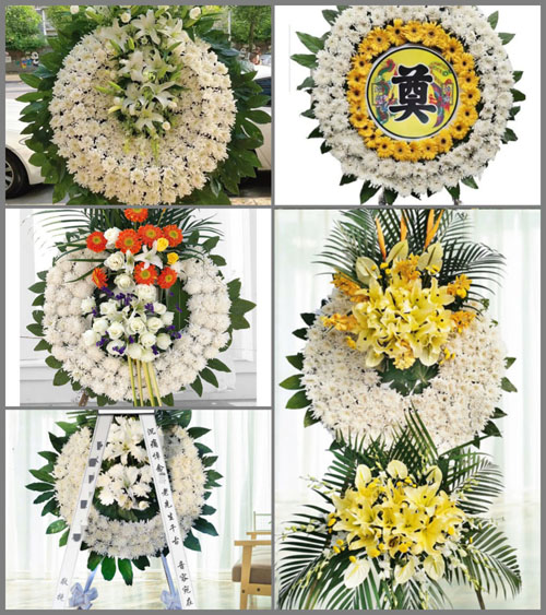 湖北黄冈市黄梅县新开镇铁坝脑村花圈速递