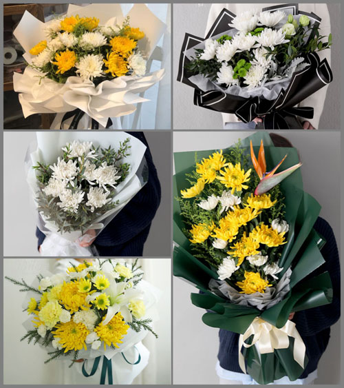 湖北黄冈市黄梅县新开镇铁坝脑村白事花束代送